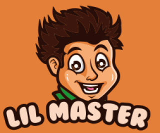 childcare logo symbol brown face boy mascot