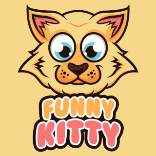 pet logo online cartoon cat face