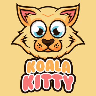 mascot of cute cat head