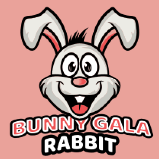 pet logo image excited rabbit mascot