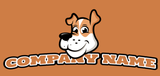 pet logo template cute dog mascot