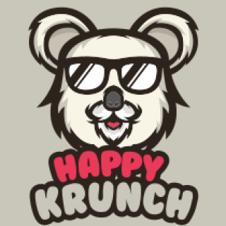 animal logo cool koala mascot wearing glasses