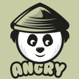 animal logo image panda head wearing hat