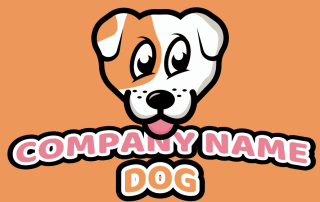funny dog face mascot