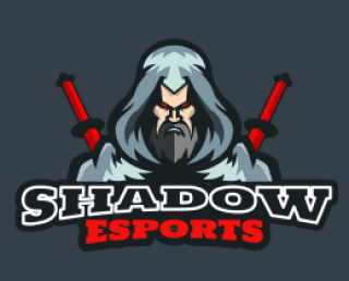 gaming logo mascot warrior with swords