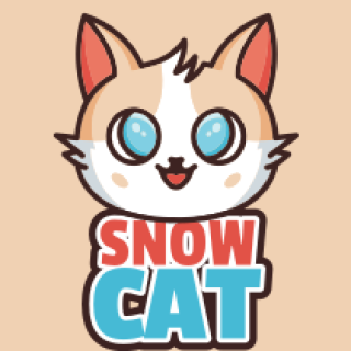 pet logo smiling cute kitten mascot