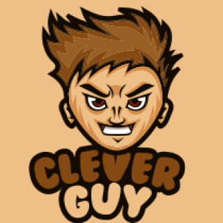 gaming logo boy mascot with evil smile