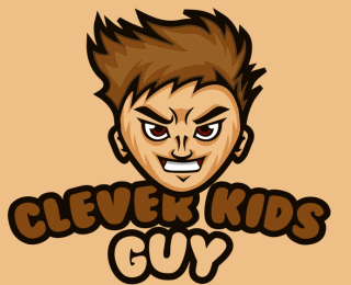 games logo kid with evil smile mascot