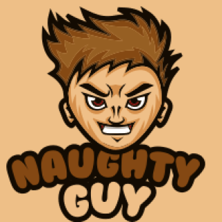 gaming logo boy mascot with evil smile