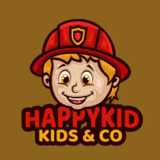 gaming logo happy boy in firefighter hat