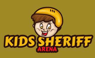laughing kid mascot with helmet