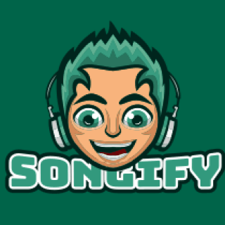 music logo boy DJ mascot with headphones