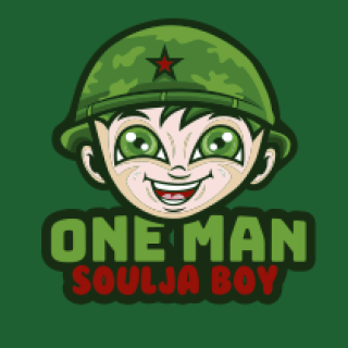 games logo icon little soldier boy mascot