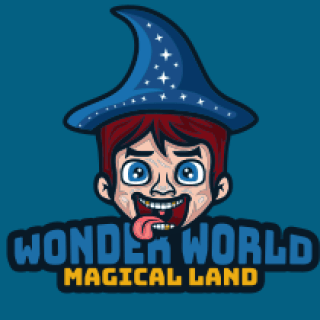 games logo boy magician wizard mascot