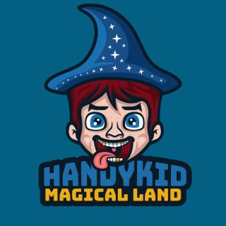 games logo boy magician wizard mascot
