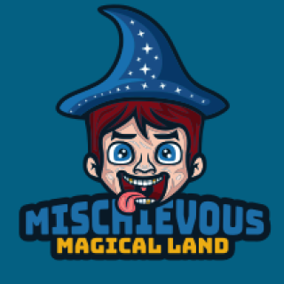 games logo boy magician wizard mascot