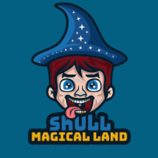 games logo boy magician wizard mascot