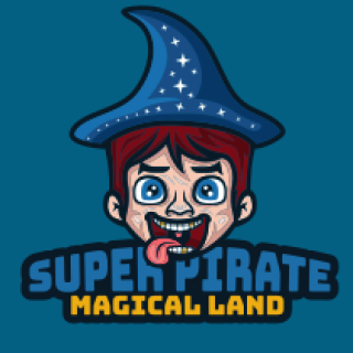 games logo boy magician wizard mascot