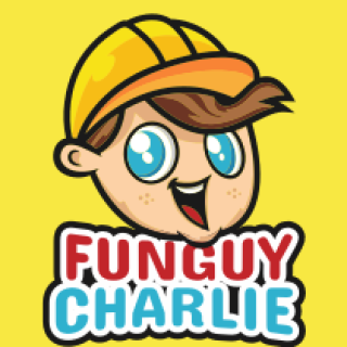 boy wearing construction hat mascot
