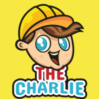 boy wearing construction hat mascot