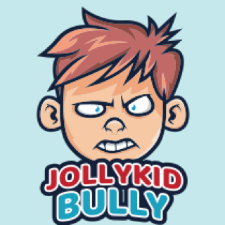 mascot logo angry boy biting his lips
