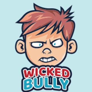 mascot logo angry boy biting his lips