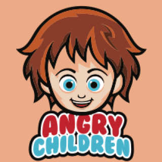 big eyes smiling face child mascot