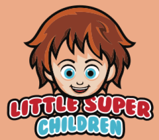 big eyes smiling face child mascot