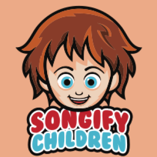 big eyes smiling face child mascot