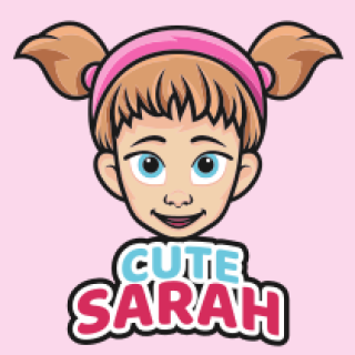 childcare logo girl in ponytail and hairband
