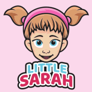childcare logo girl in ponytail and hairband