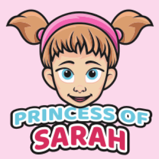 childcare logo girl in ponytail and hairband