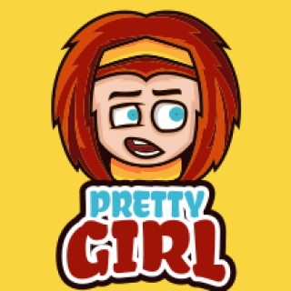 retail store logo annoyed girl mascot