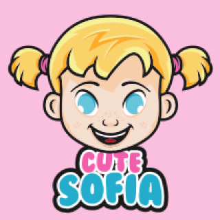 beauty logo icon smiling little girl mascot