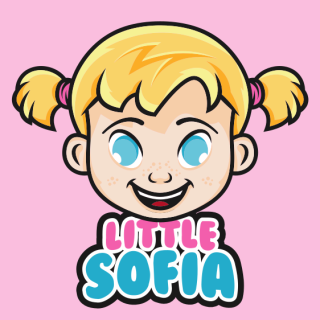 Cute girl mascot with two ponytails 