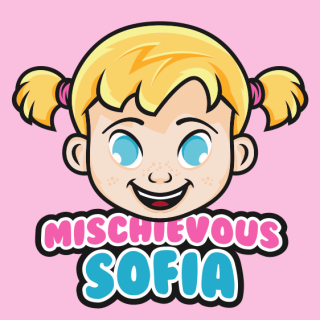 Cute girl mascot with two ponytails 