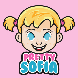 beauty logo icon smiling little girl mascot