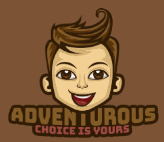 mascot logo smiling boy with stylish hair