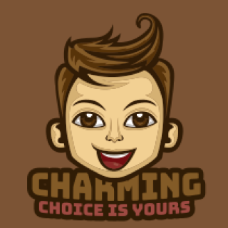 mascot logo smiling boy with stylish hair