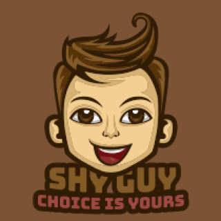 mascot logo smiling boy with stylish hair