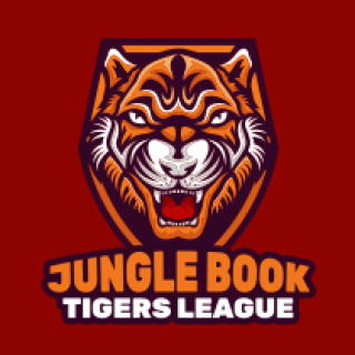 sports logo angry tiger mascot in shield