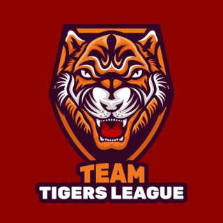 sports logo angry tiger mascot in shield