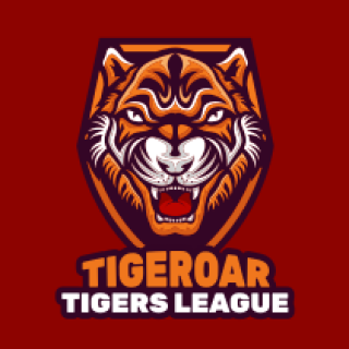 sports logo angry tiger mascot in shield