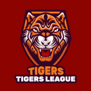 sports logo angry tiger mascot in shield