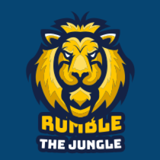 animal logo image annoyed lion face mascot