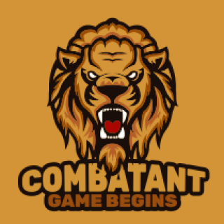 gaming logo angry lion mascot roaring