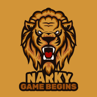 Angry lion face roaring mascot logo