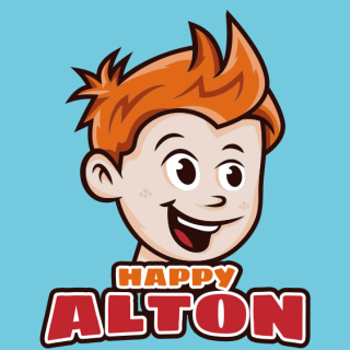 games logo icon happy face boy mascot