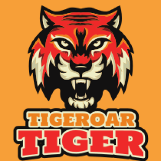 animal logo fierce looking tiger face mascot