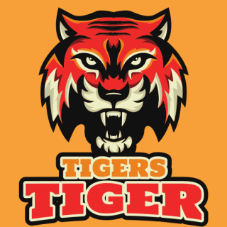 animal logo fierce looking tiger face mascot